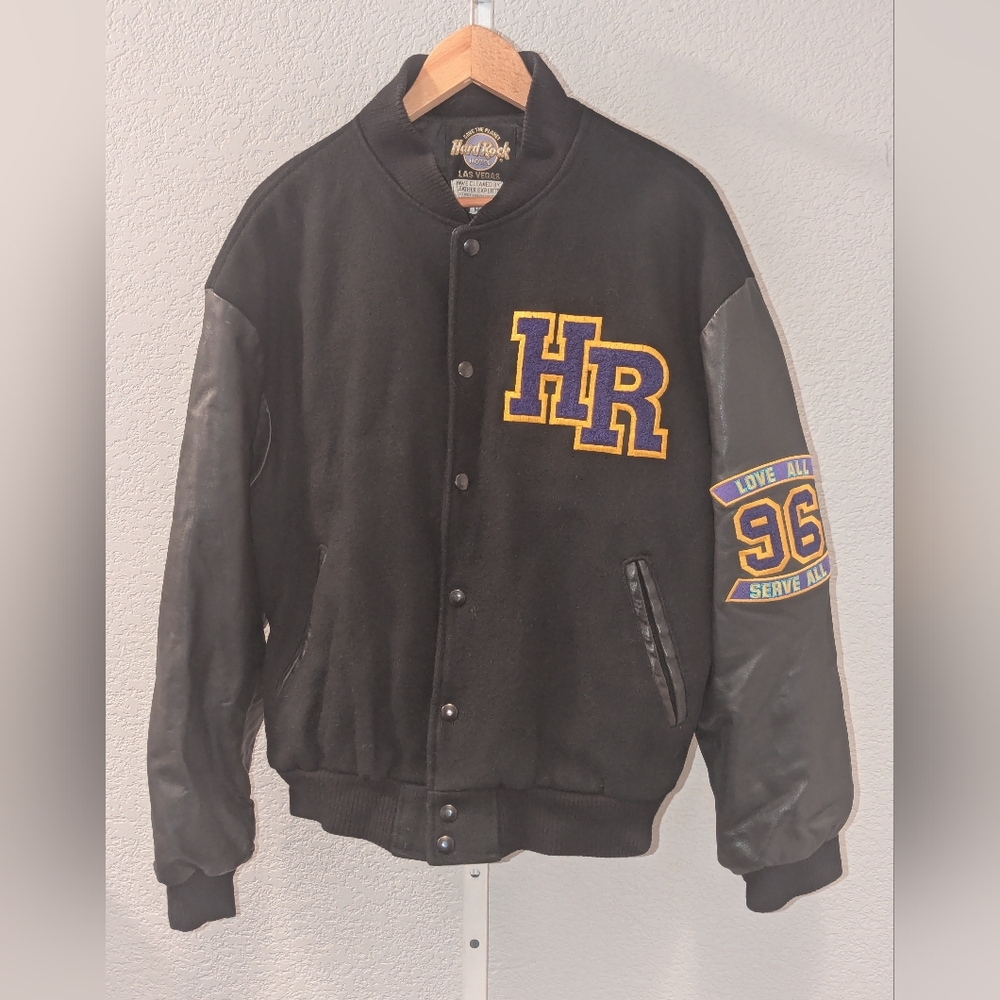 Vintage 90’s Hard Rock Hotel Las Vegas Varsity Jacket Size Medium